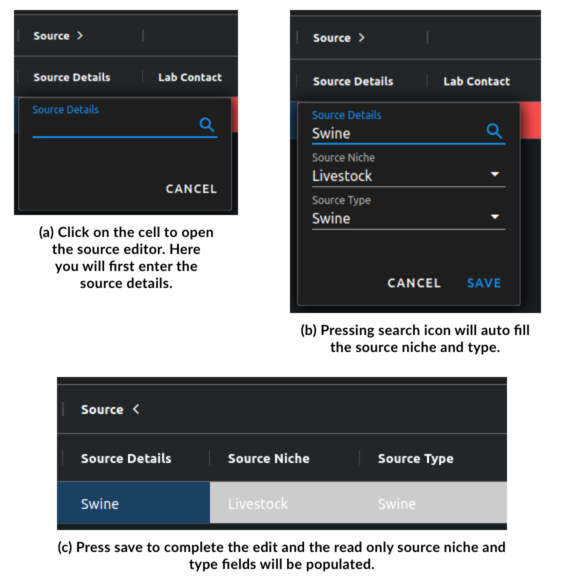 Visual Guide For Adding Source Details